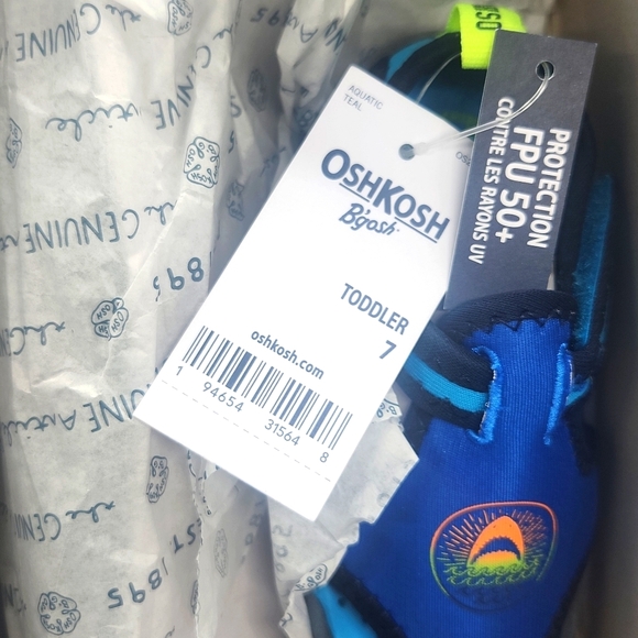 NEW OshKosh Bgosh Child - Toddler Size 7 Aquatic Water Sandal - Shoe - Picture 3 of 6